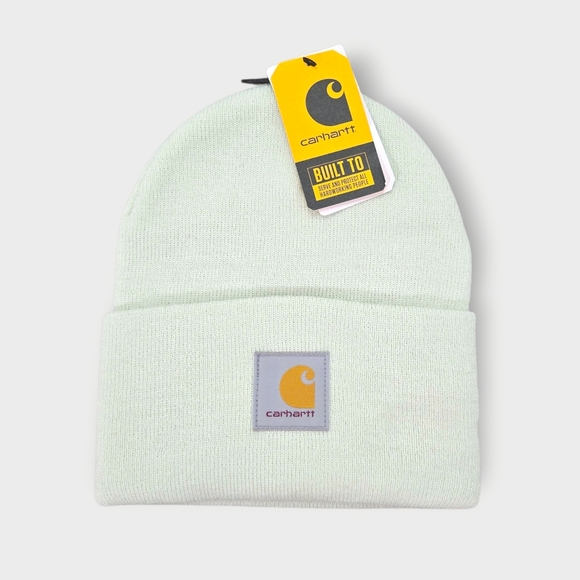 Carhartt Accessories - Carhartt Knit Cuffed Beanie Winter Cap Hat Tender Greens Light Green Unisex New